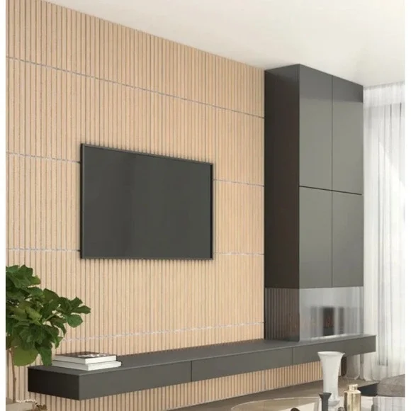 Artika Sonolok Sound Absorbing Slatted Panel Kit Oak Finish 4 Panels